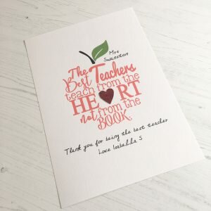 The Best Teacher A4 Unframed Print