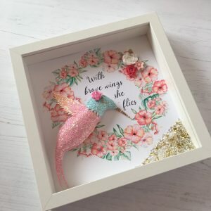 With Brave Wings She Flies Humming Bird Frame