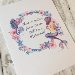 Purple & Pink Mermaid Print