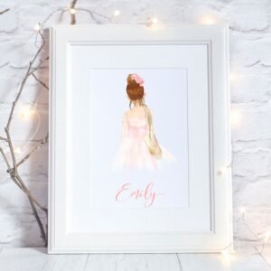 Personalised Pink Ballerina Print