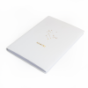 Star Sign White and Metallic Gold Lined Notebook