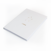 Star Sign White and Metallic Gold Lined Notebook