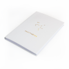 Star Sign White and Metallic Gold Lined Notebook