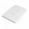 Star Sign White and Metallic Gold Lined Notebook