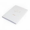 Star Sign White and Metallic Gold Lined Notebook