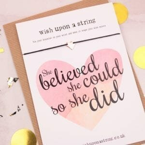 She Believed She Could So She Did Wish String Bracelet