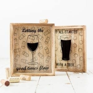 Wooden Wine Cork Collection Box