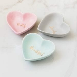 Pastel Heart Shaped Trinket Dish Assortment