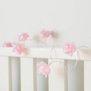 Pink Rose Battery Fairy Lights Warm White LEDs