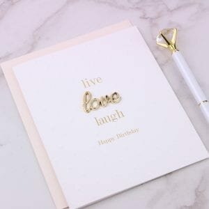 Live Love Laugh Birthday Card