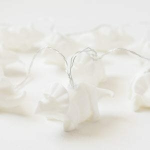 Origami White Triceratops Dinosaur Fairy Lights