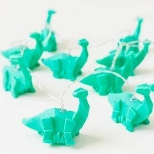 Origami Green Diplodocus Dinosaur Fairy Lights