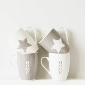 White & Grey Home Mugs