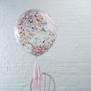 Self Inflated Large Confetti Filled Balloons