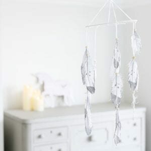 Grey Feather Hanging Mobile