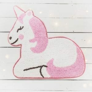 Soft Pink & White Unicorn Rug