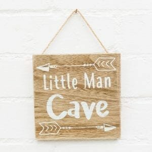 Little Man Cave Hanging Plaque