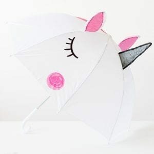 3D White Magical Unicorn Umbrella