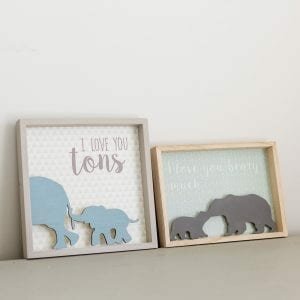 Elephant or Bear Wooden Plaque