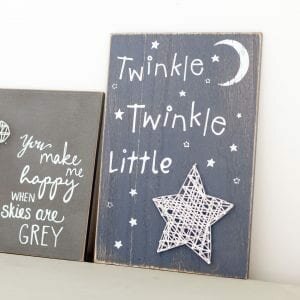 Twinkle Twinkle Little Star String Art Plaque