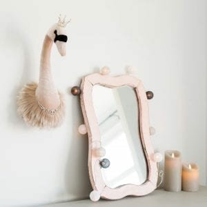Glam Pink Swan Wall Head