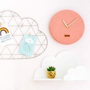Pink Corduroy Wall Clock