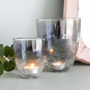Grey Crackle Votive Assortment