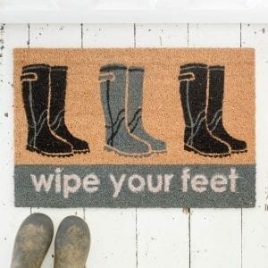 Wellington Boots Wipe Your Feet Doormat