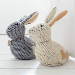 Cream Or Grey Rabbit Door Stop