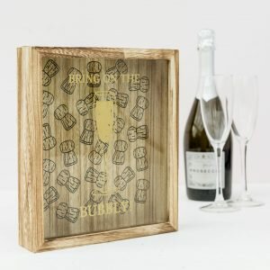 Wooden Champagne Cork Collection Box