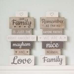Vintage Family Slatted Sign Assortment