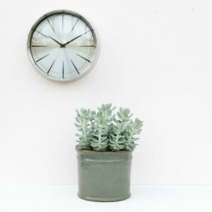Small Silver Analogue Clock