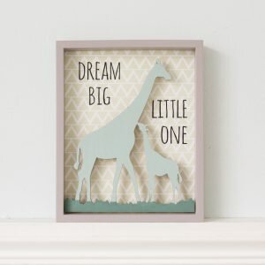 Dream Big Little One Giraffe Wall Plaque