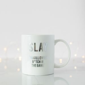 White Iridescent Slay Mug