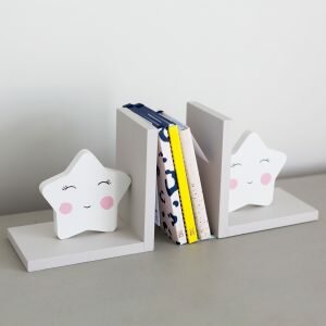 Set of Grey Star Bookends