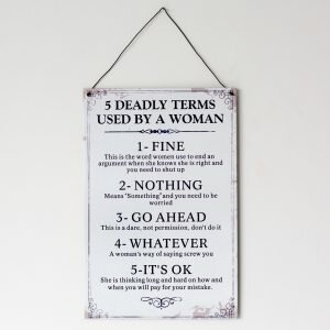 Deadly Terms Metal Sign
