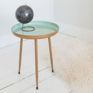 Mint Green Enamelled Side Table