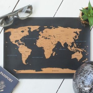 Black & Brown A4 Reveal Scratch Map