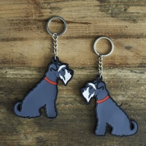 Grey Schnauzer Key-Ring