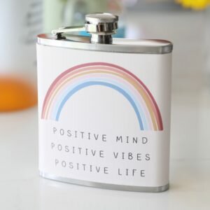 rainbow hip flask